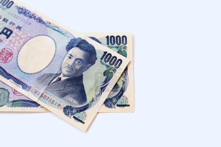 Foto de Billete japonés 1000 yenes, dinero japonés - Imagen libre de derechos