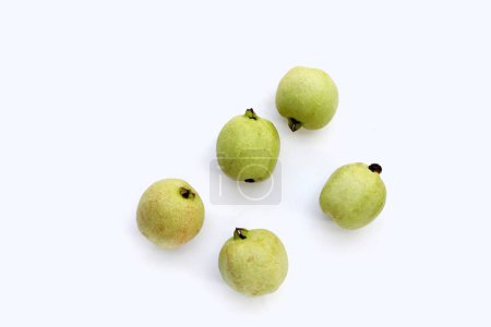 Photo for Fresh pink guava on white background. - Royalty Free Image