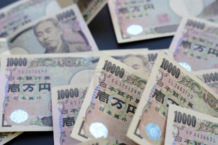 Foto de Diez mil billetes de yen, billetes de yen japonés - Imagen libre de derechos