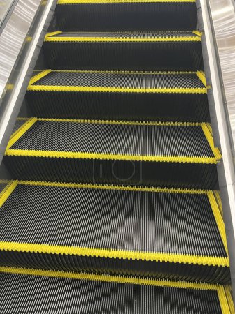 Escalator in shopping mall or building