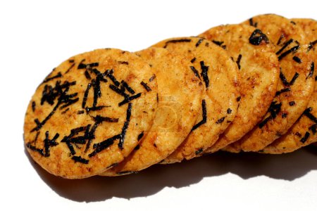 Japanese rice crackers with nori seaweed