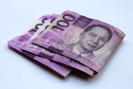Philippine money, Banknotes on white background.