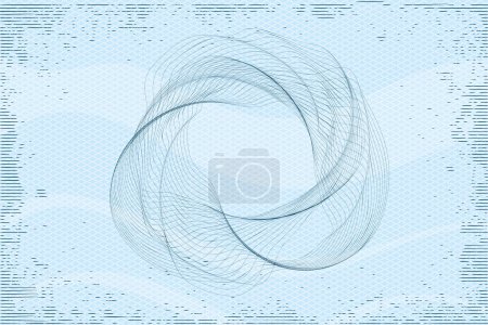 Illustration for Artwork - Creative imaginative background with Japanese patterns and delicate geometric waves - all elements can be used individually - Royalty Free Image