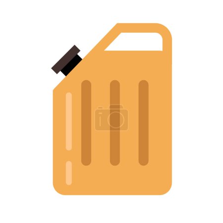Illustration for Fuel canister for storing gas or oil. Container for petroleum, buying resources from station. Isolated icon of plastic or metal vessel. Vector in flat style - Royalty Free Image