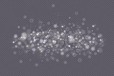 Illustration for Texture glitter bokeh effect, glowing shine defocused backdrop vector illustration. Blurred abstract background, bokeh effect. Shiny Christmas lights on grey, sparkling texture, glittering surface - Royalty Free Image