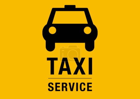 Téléchargez les photos : Icône de taxi signe illustration - en image libre de droit