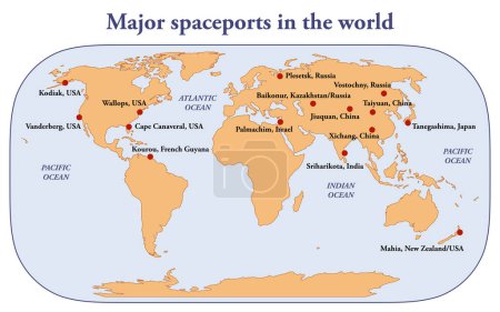 Téléchargez les photos : Les principaux ports spatiaux du monde - en image libre de droit