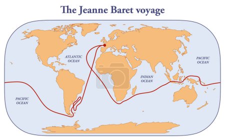 Photo for The Jeanne Baret voyage and circumnavigation of the globe - Royalty Free Image