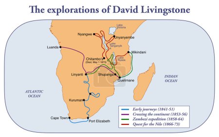 Photo for The travels and explorations of David Livingstone in Africa - Royalty Free Image