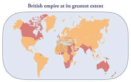 Foto de Mapa del imperio británico en su mayor extensión en 1920 - Imagen libre de derechos