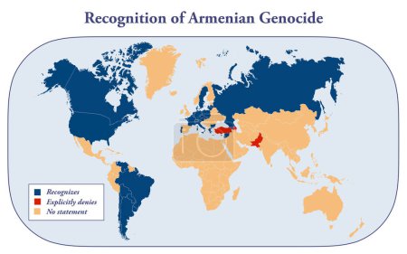 Photo for Armenian Genocide, map on background - Royalty Free Image