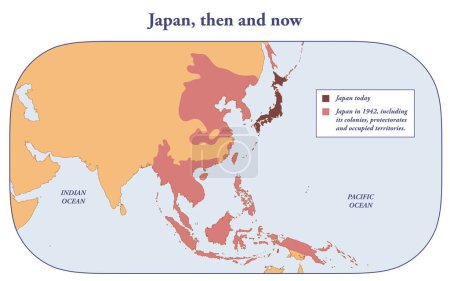 Téléchargez les photos : Le Japon aujourd'hui et à son plus haut niveau en 1942 - en image libre de droit