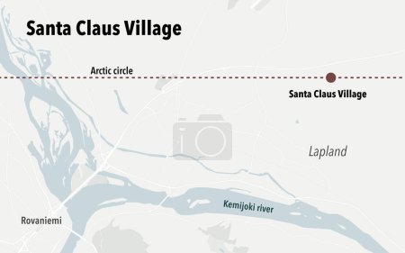 Foto de Mapa de Pueblo de Santa Claus en Rovaniemi - Imagen libre de derechos