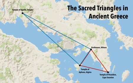Photo for The sacred triangles in ancient Greece - Royalty Free Image