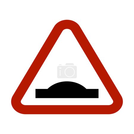 Photo for Traffic sign for road bump ahead - Royalty Free Image