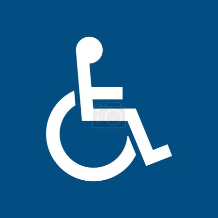 Foto de Señal de estacionamiento para discapacitados aislada en el fondo - Imagen libre de derechos