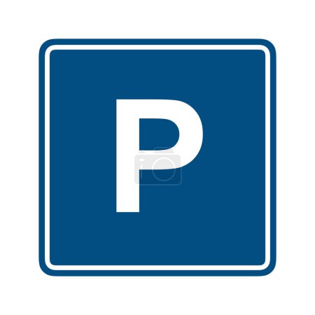 Foto de Señal de estacionamiento azul. Ilustración aislada - Imagen libre de derechos