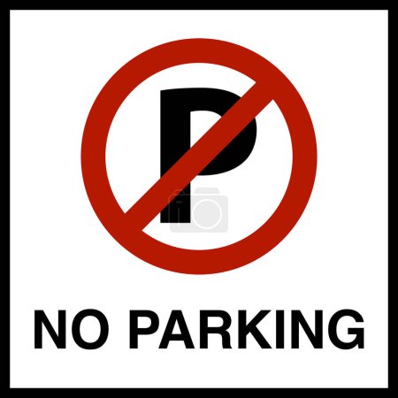 Photo for Prohibitive sign for no parking or stopping - Royalty Free Image