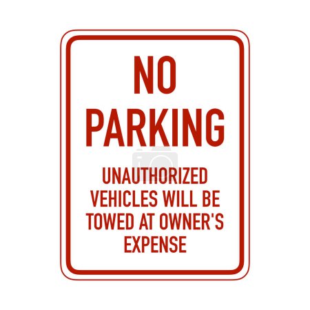 Photo for Prohibitive sign for no parking of unauthorized vehicles - Royalty Free Image