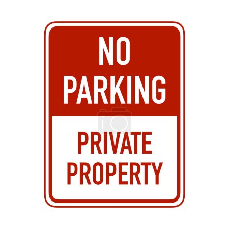 Photo for Prohibitive sign for no parking at private property - Royalty Free Image