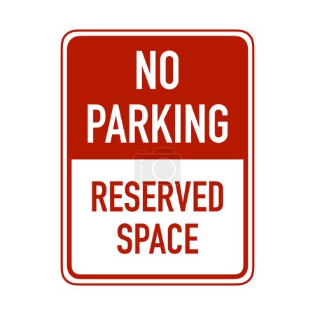 Photo for Prohibitive sign for no parking at reserved space - Royalty Free Image