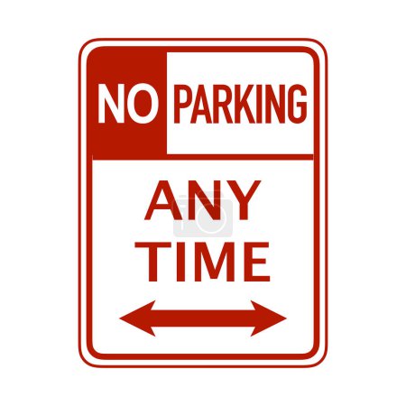 Photo for Prohibitive sign for no parking at any time - Royalty Free Image