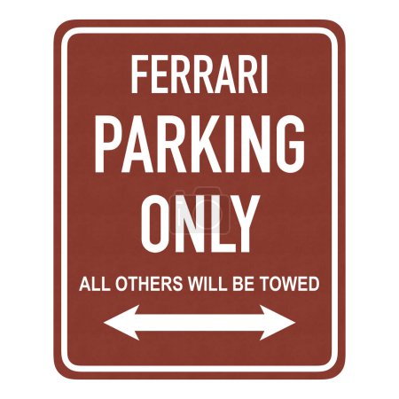 Foto de Ferrari estacionamiento único signo. - Imagen libre de derechos