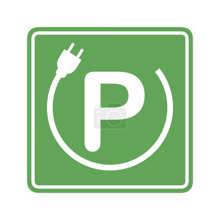 Téléchargez les photos : Signe pour le point de charge du véhicule électrique - en image libre de droit