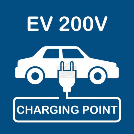 Photo for Sign for electric vehicle charging point - Royalty Free Image