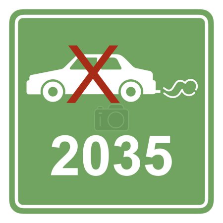 Téléchargez les photos : Les voitures à moteur à combustion interne alimentées aux combustibles fossiles seront interdites de circulation en 2035 - en image libre de droit