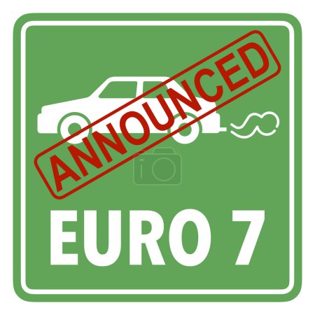 Photo for Announcement of EURO 7 emission regulations for vehicles - Royalty Free Image