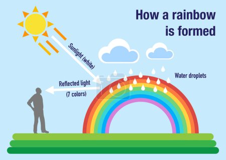 Photo for How a rainbow is formed when it rains - Royalty Free Image