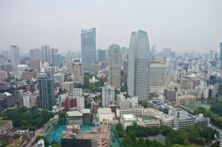 Luftaufnahme der Skyline von Tokio, Japan