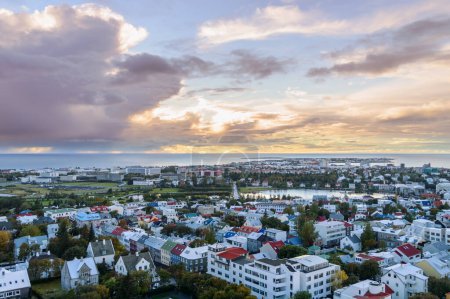 Photo for View of Reykjavik from the top of Hallgrmskirkja church - Royalty Free Image