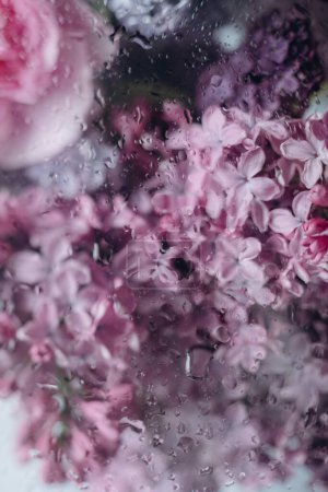 Foto de Flores frescas púrpura, lila, flores de ramo elegante - Imagen libre de derechos