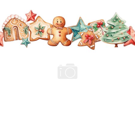 Galletas de jengibre para Navidad, conjunto de galletas de regalo, patrón de Navidad