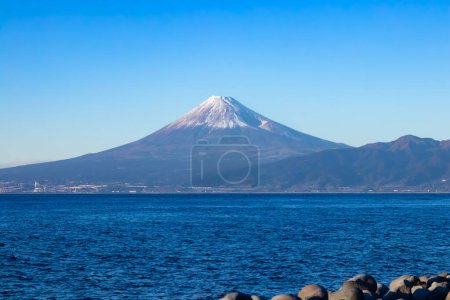 Photo for Mt.Fuji near Suruga coast in Shizuoka. High quality photo. Numazu district Heda Shizuoka Japan 01.25.2023 - Royalty Free Image