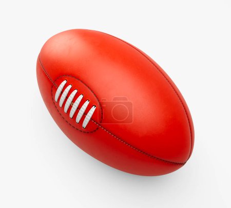 Photo for A generic unbranded aussie rules football ball on an isolated studio background - 3D render - Royalty Free Image