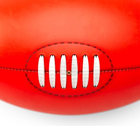 Photo for A generic unbranded aussie rules football ball on an isolated studio background - 3D render - Royalty Free Image