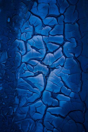 Photo for Nature's Abstract Canvas: Blue Cracked Mud Artistry in Northern Europe - Royalty Free Image