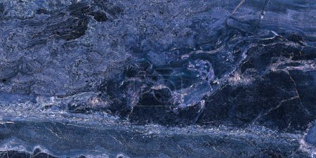 Photo for Sapphire blue background with marbled texture, Blue marble - Royalty Free Image