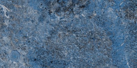 Photo for Natural dark blue marble texture, mixed technics abstract painting, Blue Marble Texture - Royalty Free Image