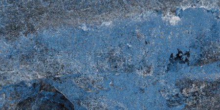 Photo for Natural dark blue marble texture, mixed technics abstract painting, Blue Marble Texture - Royalty Free Image