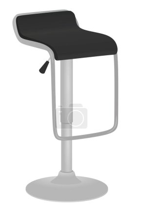 Téléchargez les photos : Chaise de bar noire. illustration vectorielle - en image libre de droit