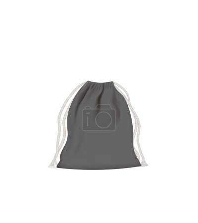 Illustration for Grey sack knotted. vector illustration - Royalty Free Image