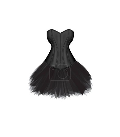 Illustration for Sexy woman corset dress, vector - Royalty Free Image