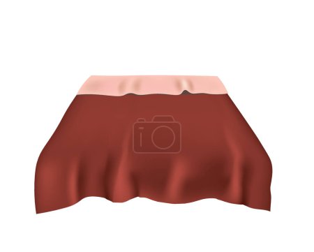 Bed cover for double bed, vector
