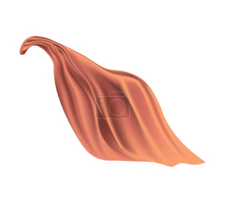 Orange geworfene Decke oder Handtuch, Vektor