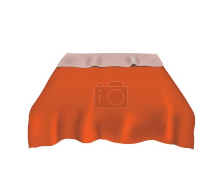 Bed cover for double bed, vector
