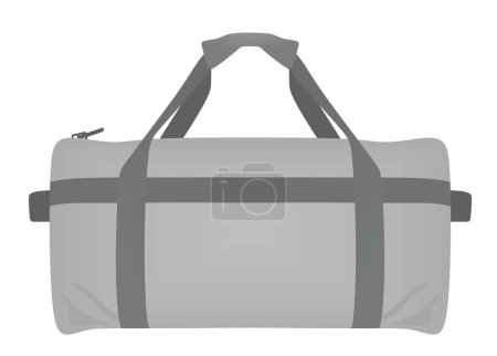 Grey textile bag. vector illustration